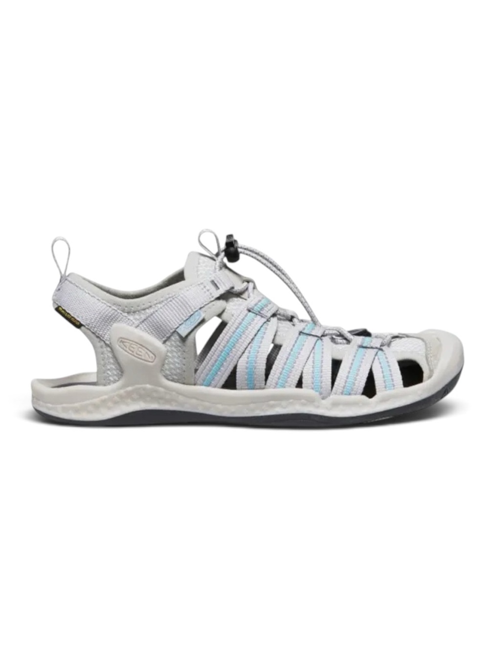 KEEN Drift Creek H2 Closed Toe Waterproof  Sandals Light Gray White Blue Size 8